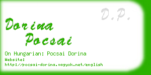 dorina pocsai business card